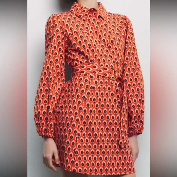 Zara Printer Short Dress - Picture 2 of 3